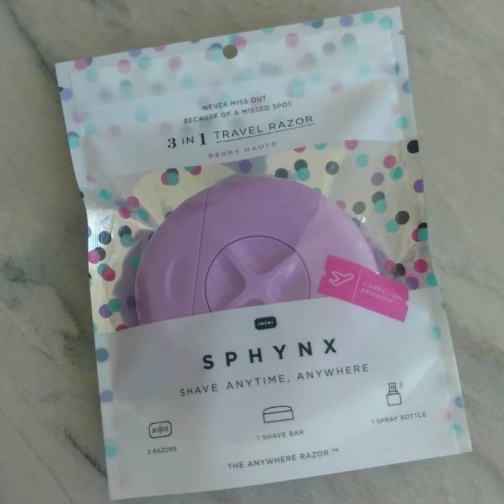 2 Count - Sphynx 3-in-1 Portable Razor Purple/Pink